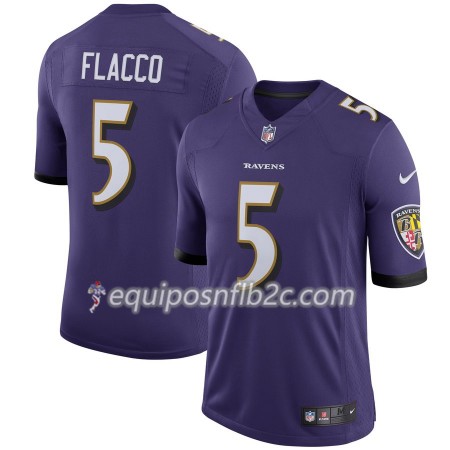 Camiseta Hombre NFL Baltimore Ravens Joe Flacco 5 Nike Púrpura